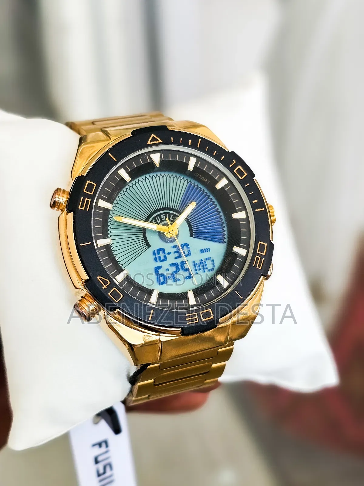 Men's Analog-Digital Quartz Watch, Likely Branded by Fossil