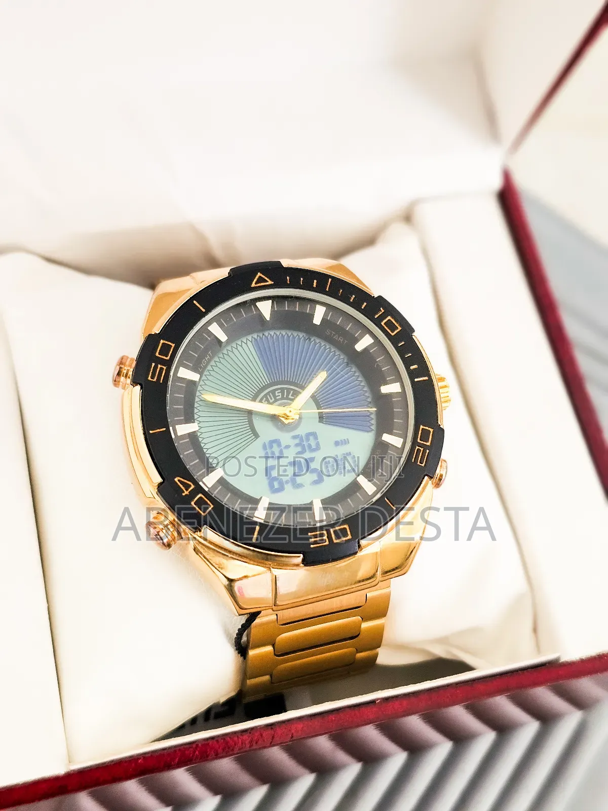 Men's Analog-Digital Quartz Watch, Likely Branded by Fossil