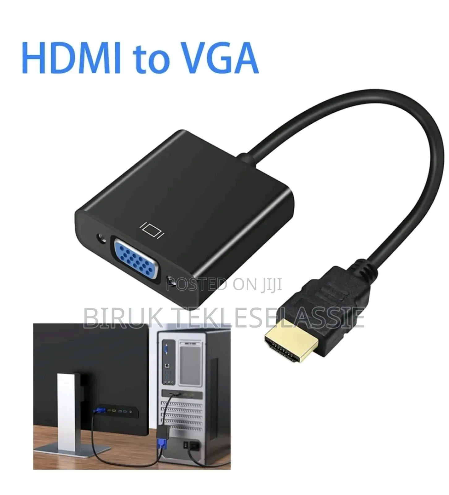 Hdmi Male to Vga Female Adapter Converter Cable for Video HDTV Pc
