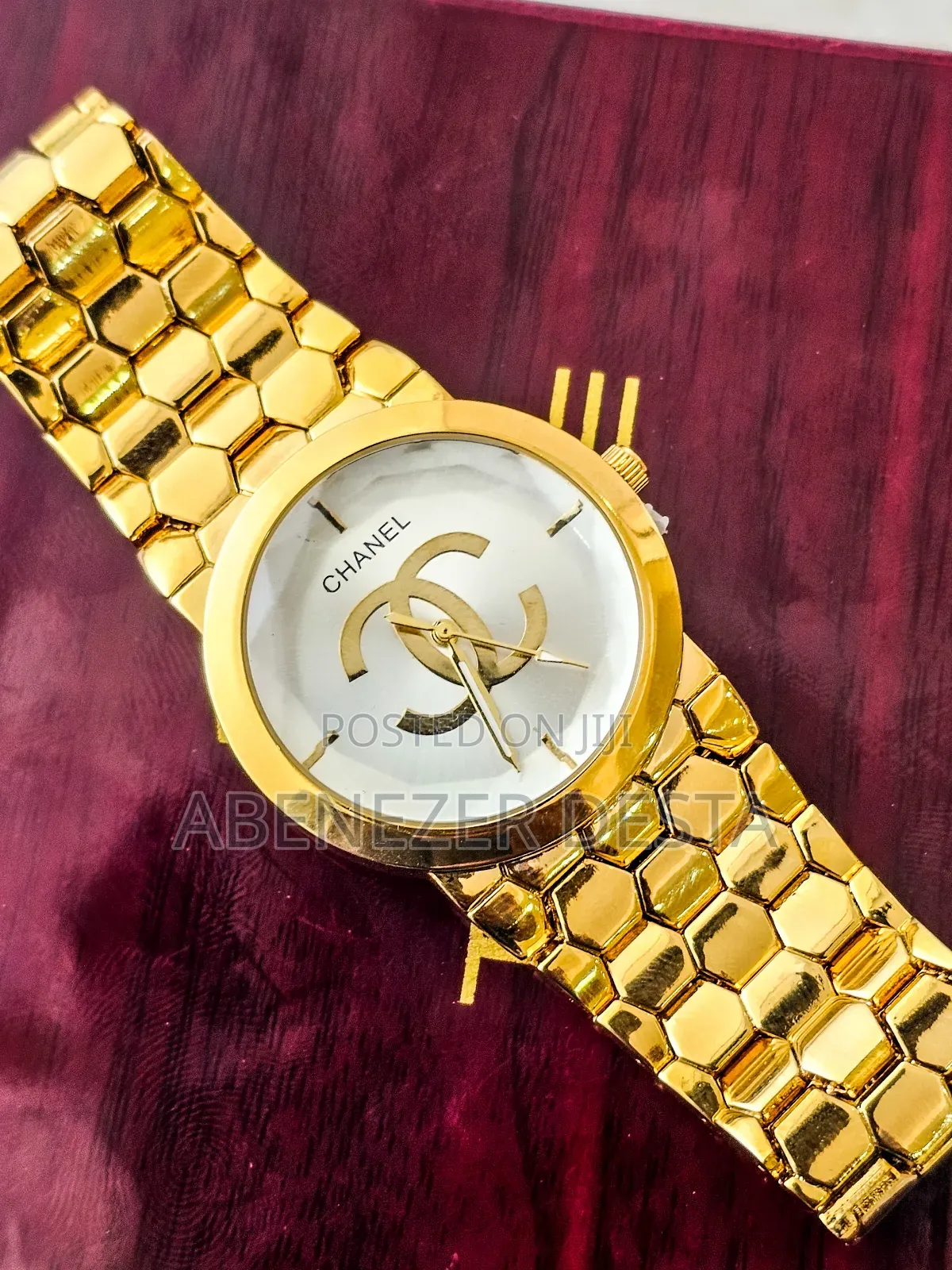 Gold-Tone Wristwatch Features a Chanel Logo on the Dial, A