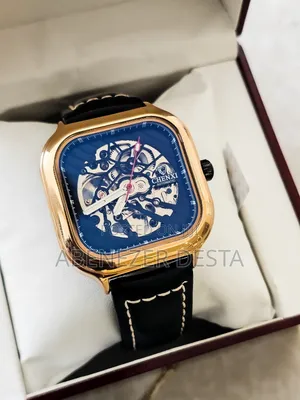 Chenxi Automatic Watch (Model 8810b) Features a Square Rose Gold Case