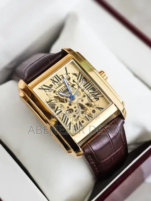 Chenxi 8816 Business Gentlemen Mechanical Watch, a Square, Gold-Toned