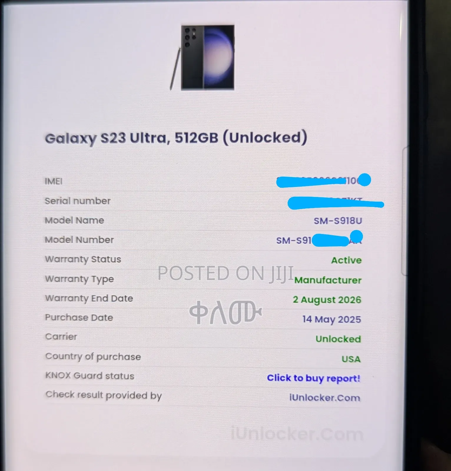 New Samsung Galaxy S23 Ultra 512 GB Black