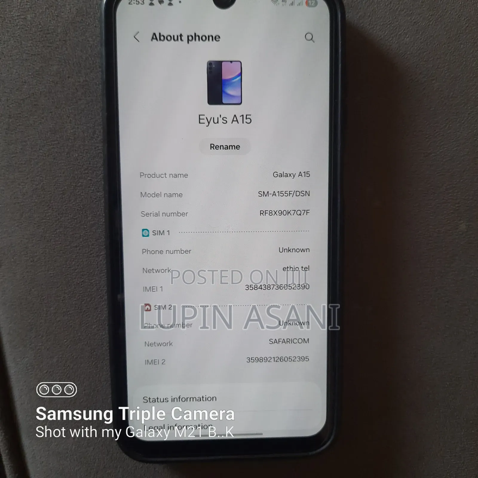 New Samsung Galaxy A15 128 GB Blue