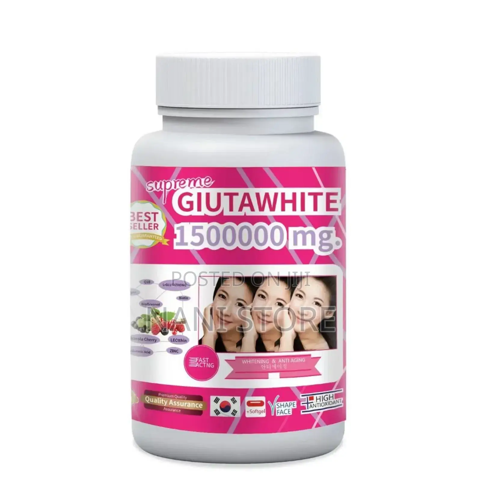 Glutawhite(Sweet) 1,500,000mg – Skin Whitening Anti-Aging Softgels