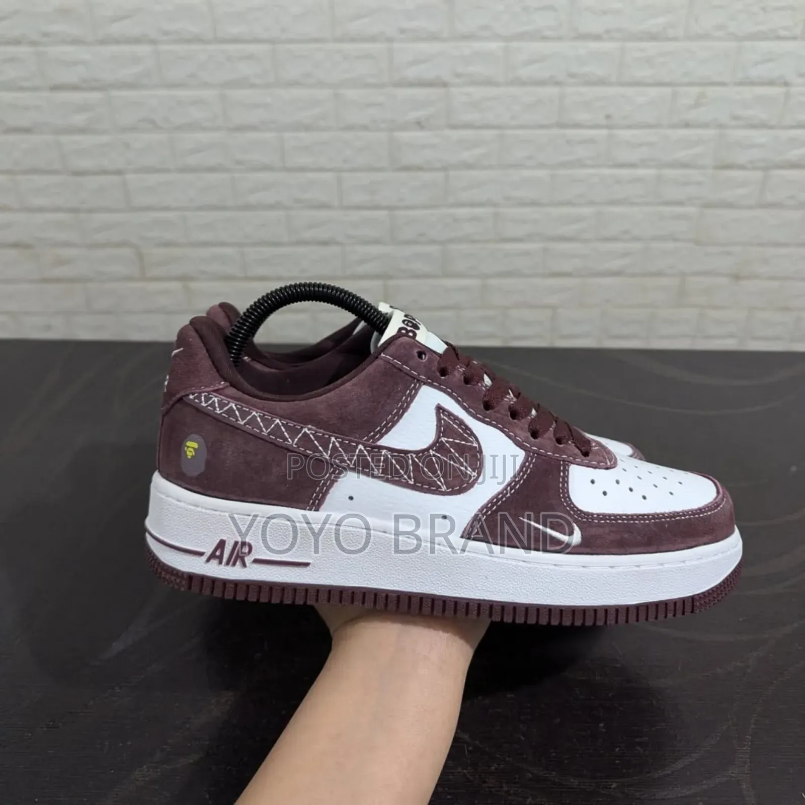 New Arrival Nike Air Force 1 Low Retro White/Brown Fashion Sneaker