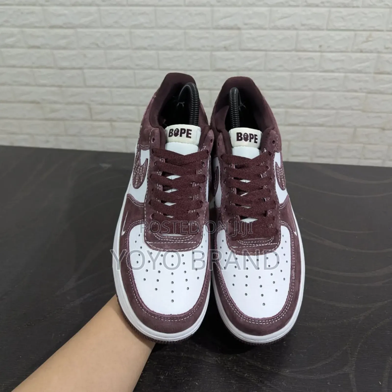 New Arrival Nike Air Force 1 Low Retro White/Brown Fashion Sneaker
