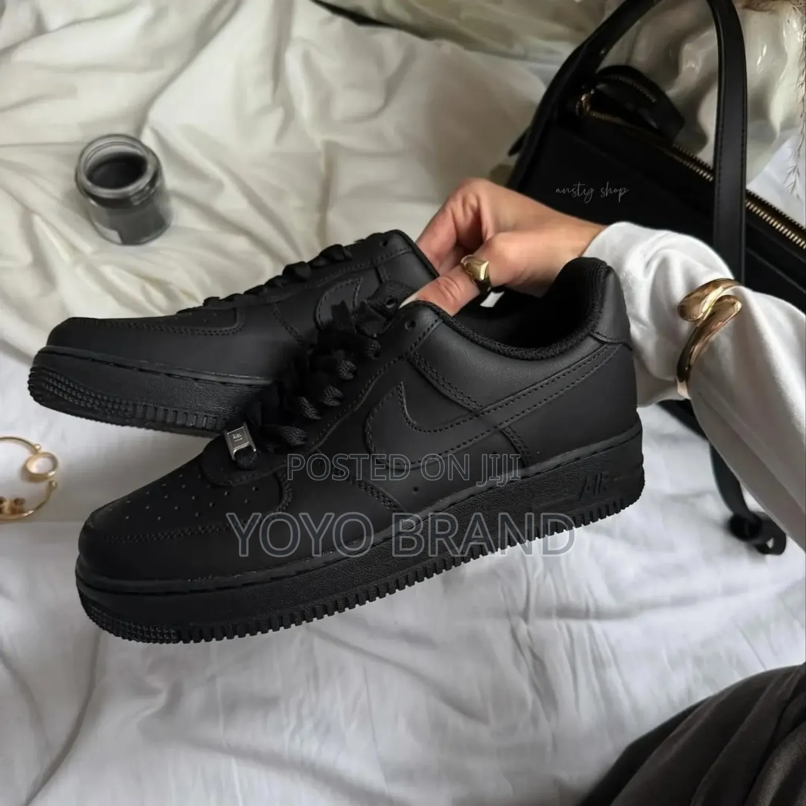 Nike Air Force 1 ’07’Low Triple Black Unisex Fashion Sneaker