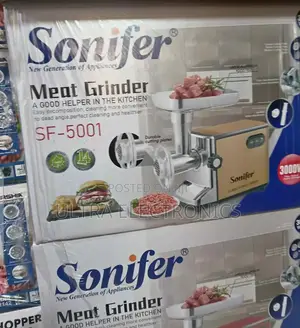 Sonifer Sf-5001 Electric Meat Grinder.Power: Features a 3000w Motor