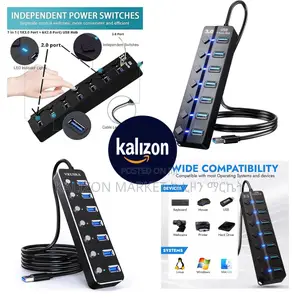 7- Port Usb Hub 7 በአንድ ዩኤስቢ መሰኪያ