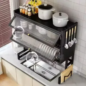 Upgraded and High Capacity Kitchen Over Sink Utensils Storage Rack