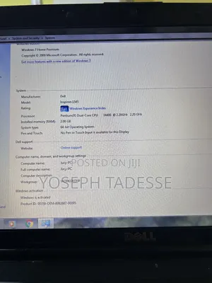 Laptop Dell Inspiron 15 1545 2GB Intel Pentium HDD 256GB