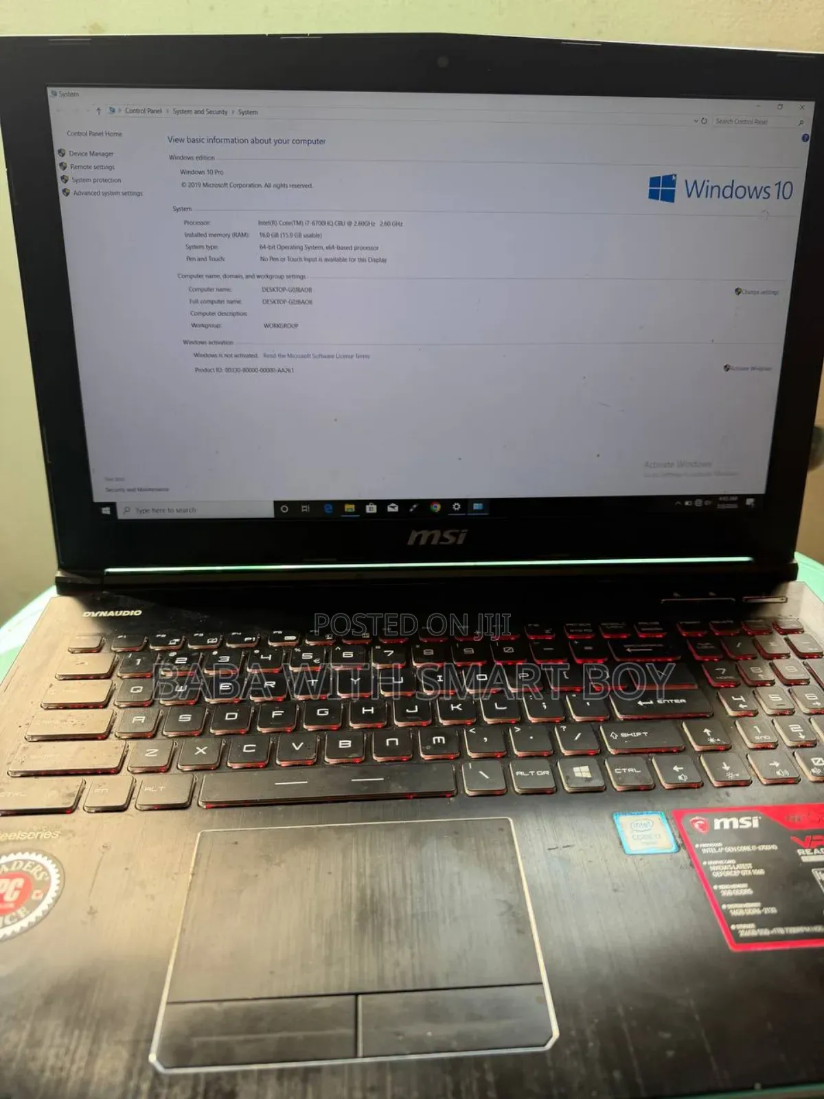 Laptop MSI GE62VR 7RF Apache Pro 16GB Intel Core i7 HDD+SSD 1T