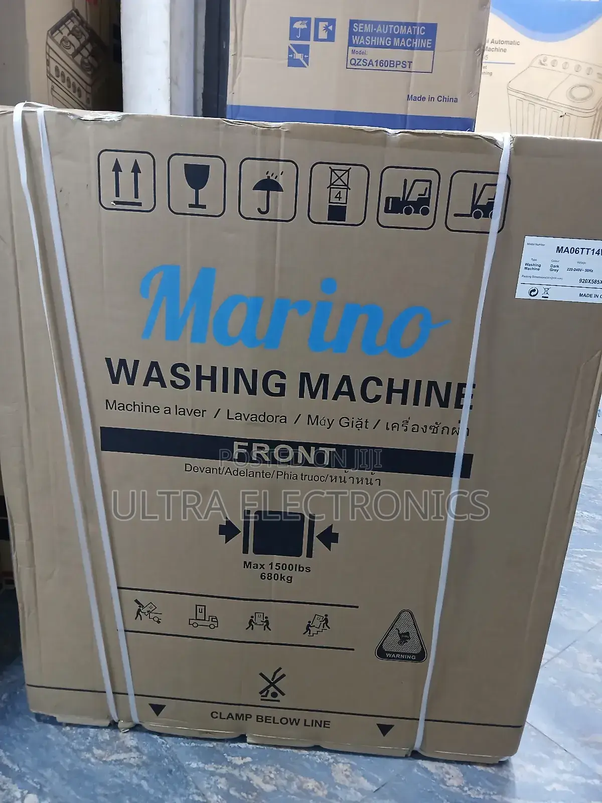Marino Branded Semi-Automatic Washing Machine, Model