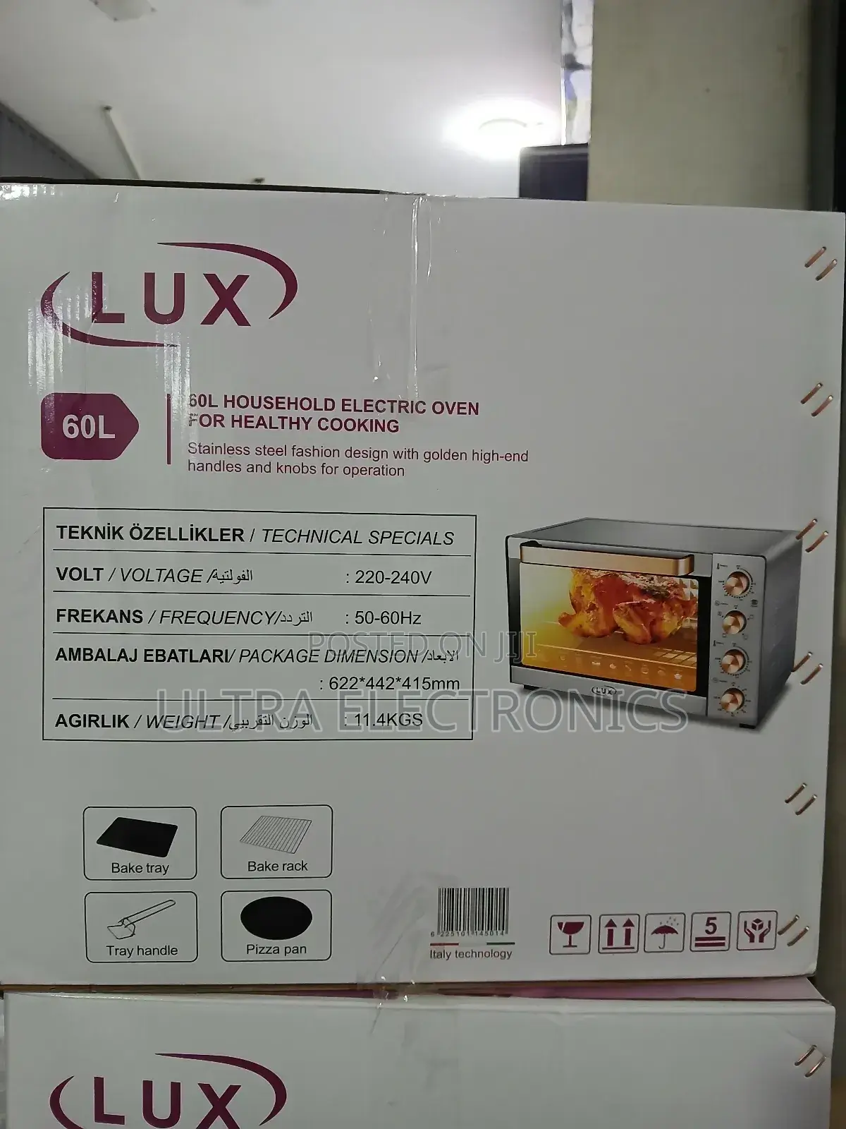 Lux Model Db-835 Electric Oven Featuring a Stainless Steel Design