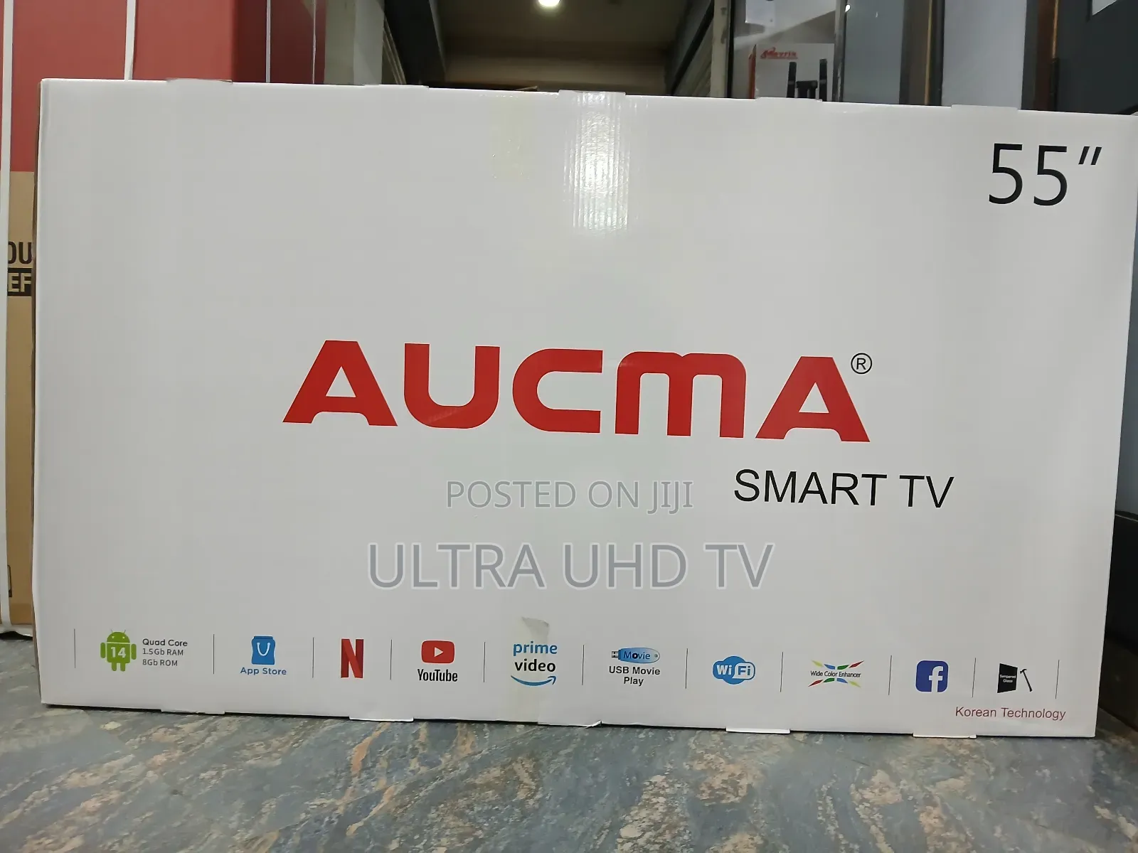 Aucma 55-Inch Smart Tv Featuring Korean Technology,.
