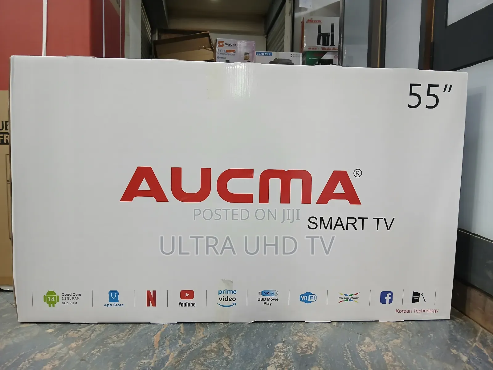 Aucma 55-Inch Smart Tv Featuring Korean Technology,.