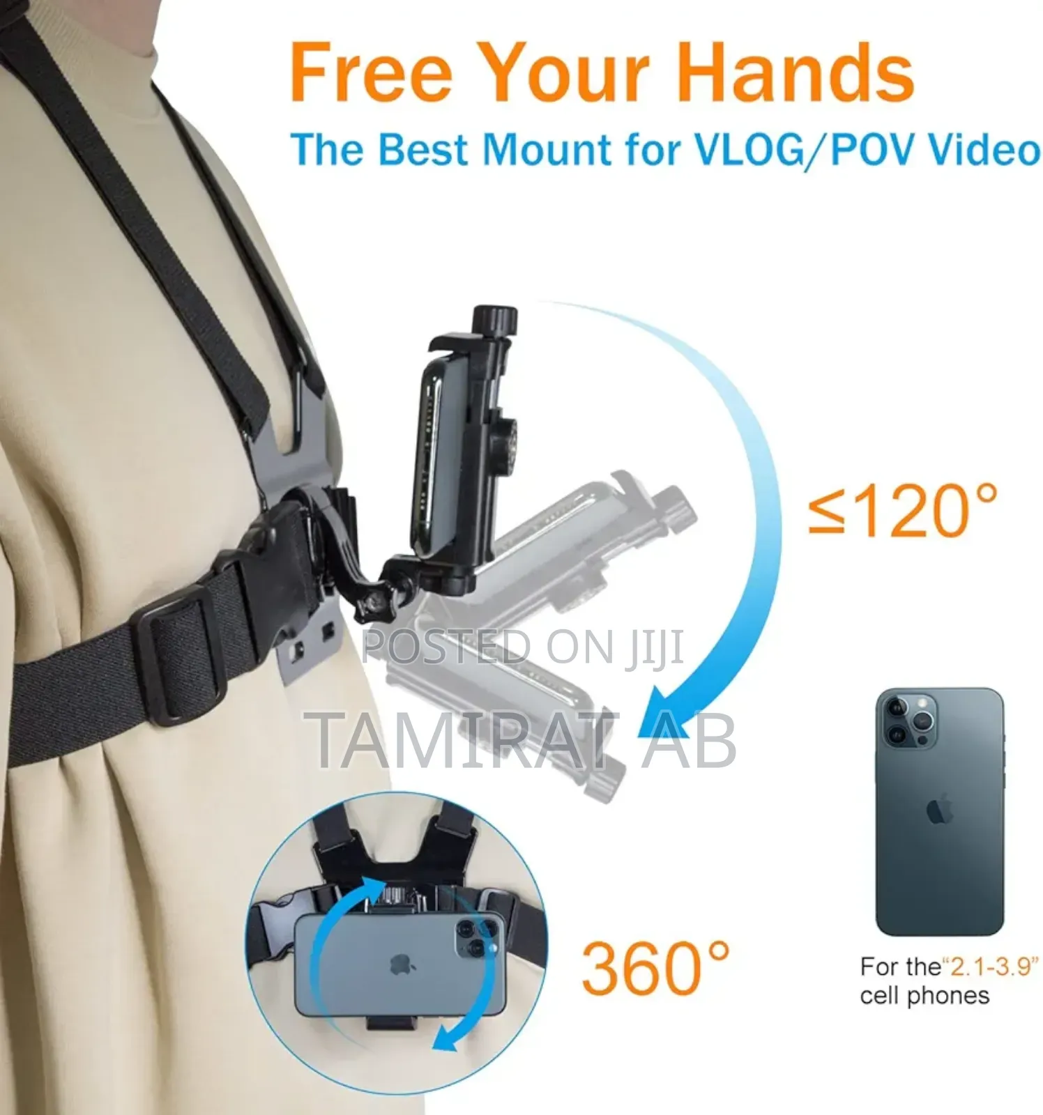 Mobile Phone Chest Head Strap Mount Kit - Action Cameras Smartphones