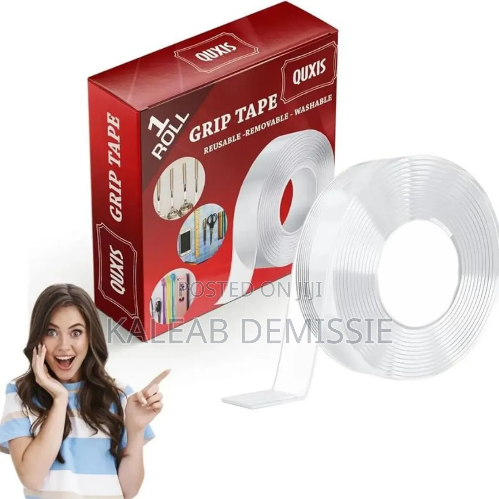 Reusable Convenience Tape ቆራርጠን መጠቀም የምንችለዉ በ ሁለቱም ጎን አጣብቆ መያዝ የሚችል