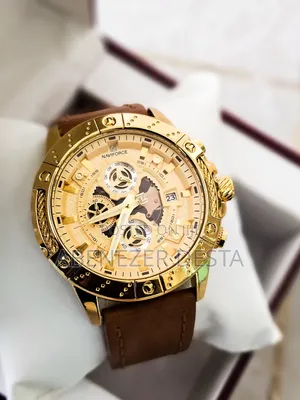 Naviforce Nf8055 Is a Men's Quartz Chronograph Watch Featuring a 47mm