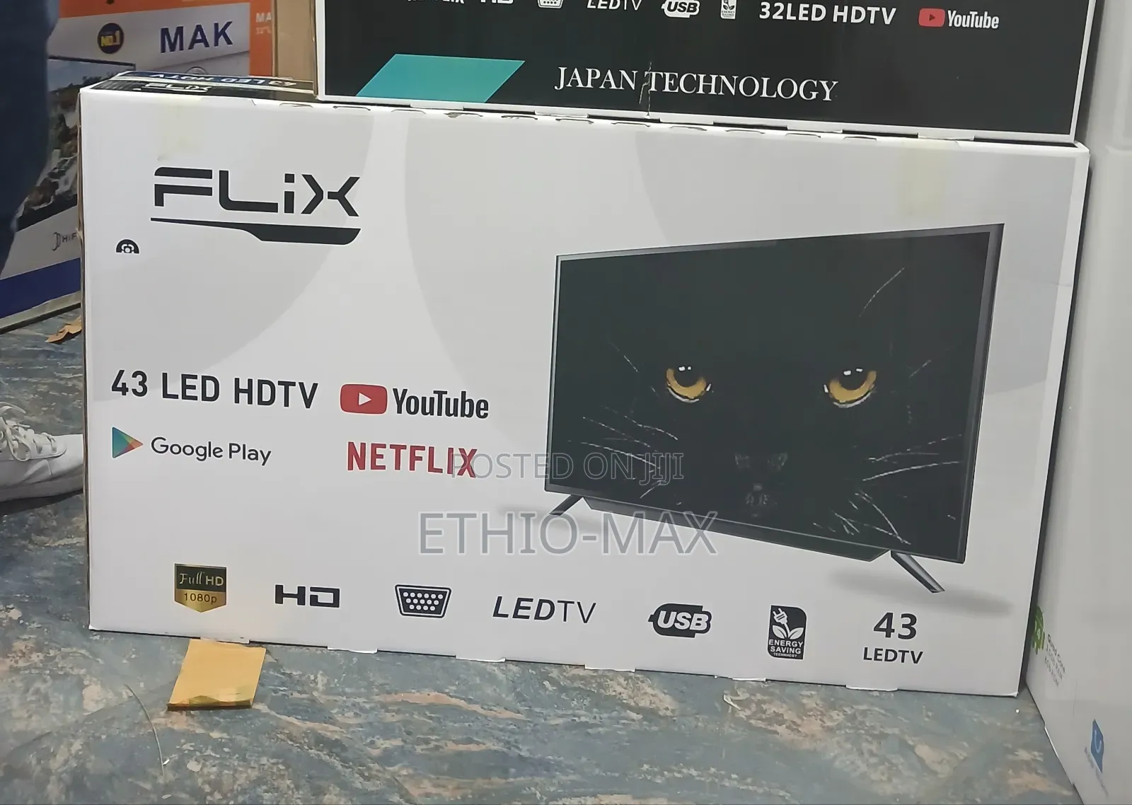 Flix 43” Smart Android Tv – New Arrival | Double Glass | Stylish