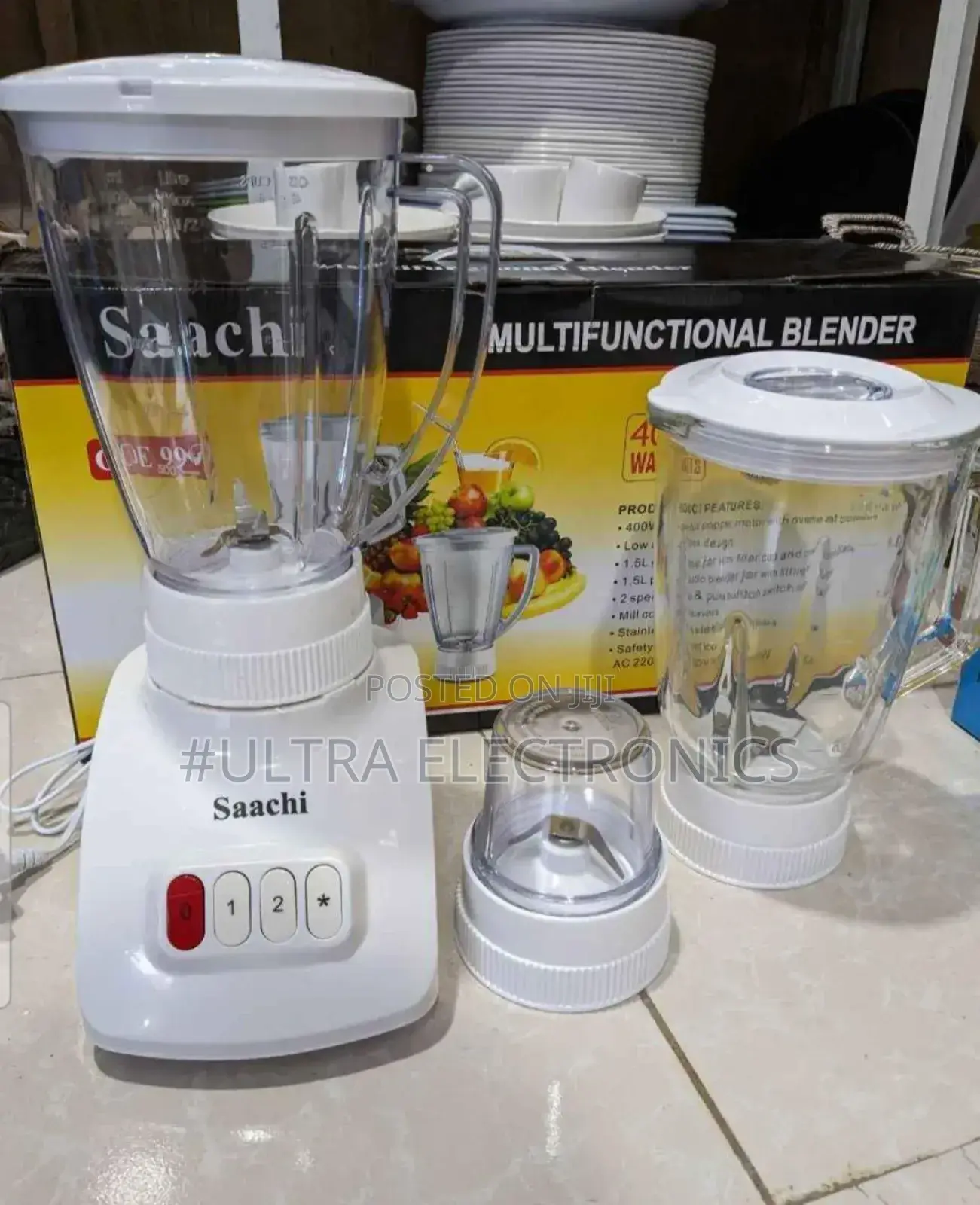 Saachi 3-in-1 Blender/Grinder/Chopper (Model Nl-Bl-4379).
