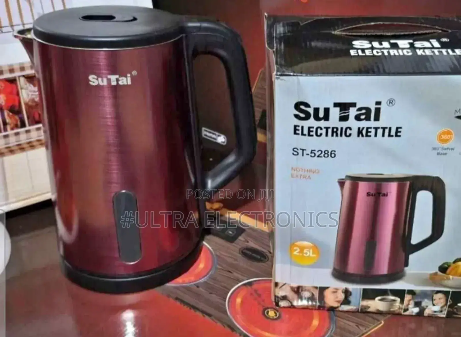 Sutai Electric Kettle, Model St-5286. Capacity: 2.5 Liters