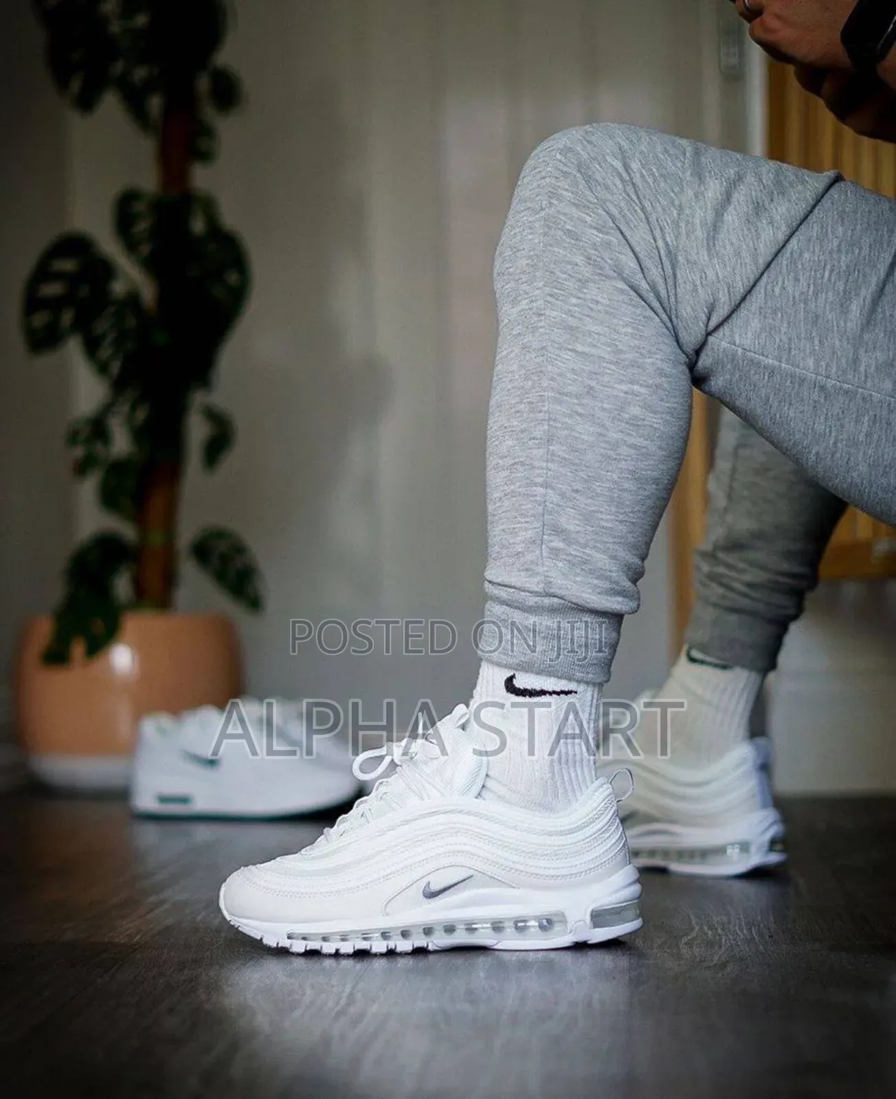 Nike Air Max 97 Triple White High Master Quality Smooth Sneakers