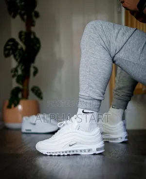 Nike Air Max 97 Triple White High Master Quality Smooth Sneakers