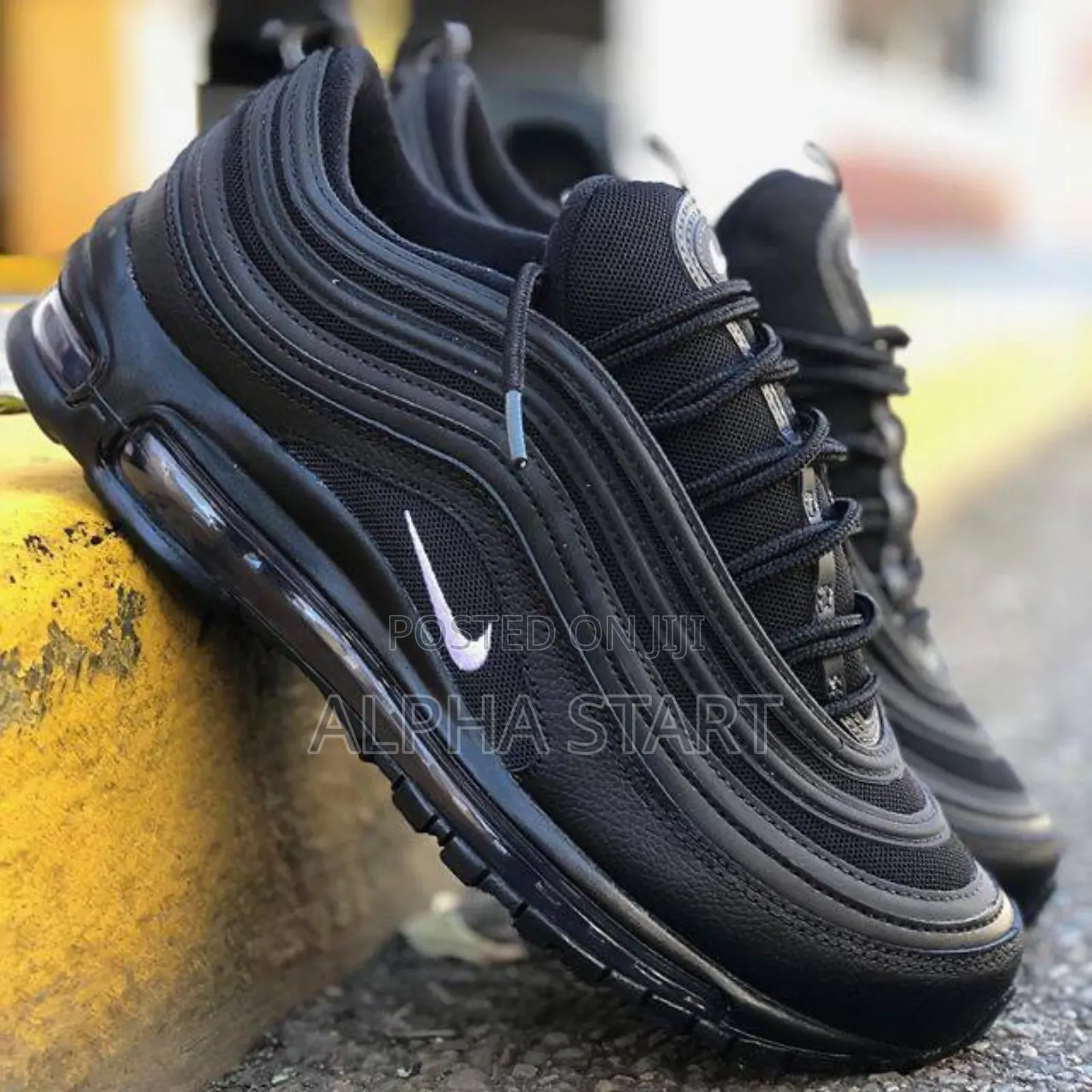 Nike Air Max 97 Triple Black High Master Quality Smooth Sneakers