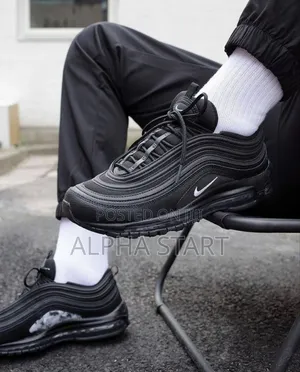 Nike Air Max 97 Triple Black High Master Quality Smooth Sneakers