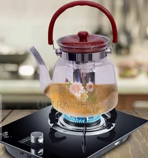 Heat-Resistant Glass Teapot With a Removable Stainless Steel