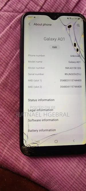 Samsung Galaxy A01 16 GB Black