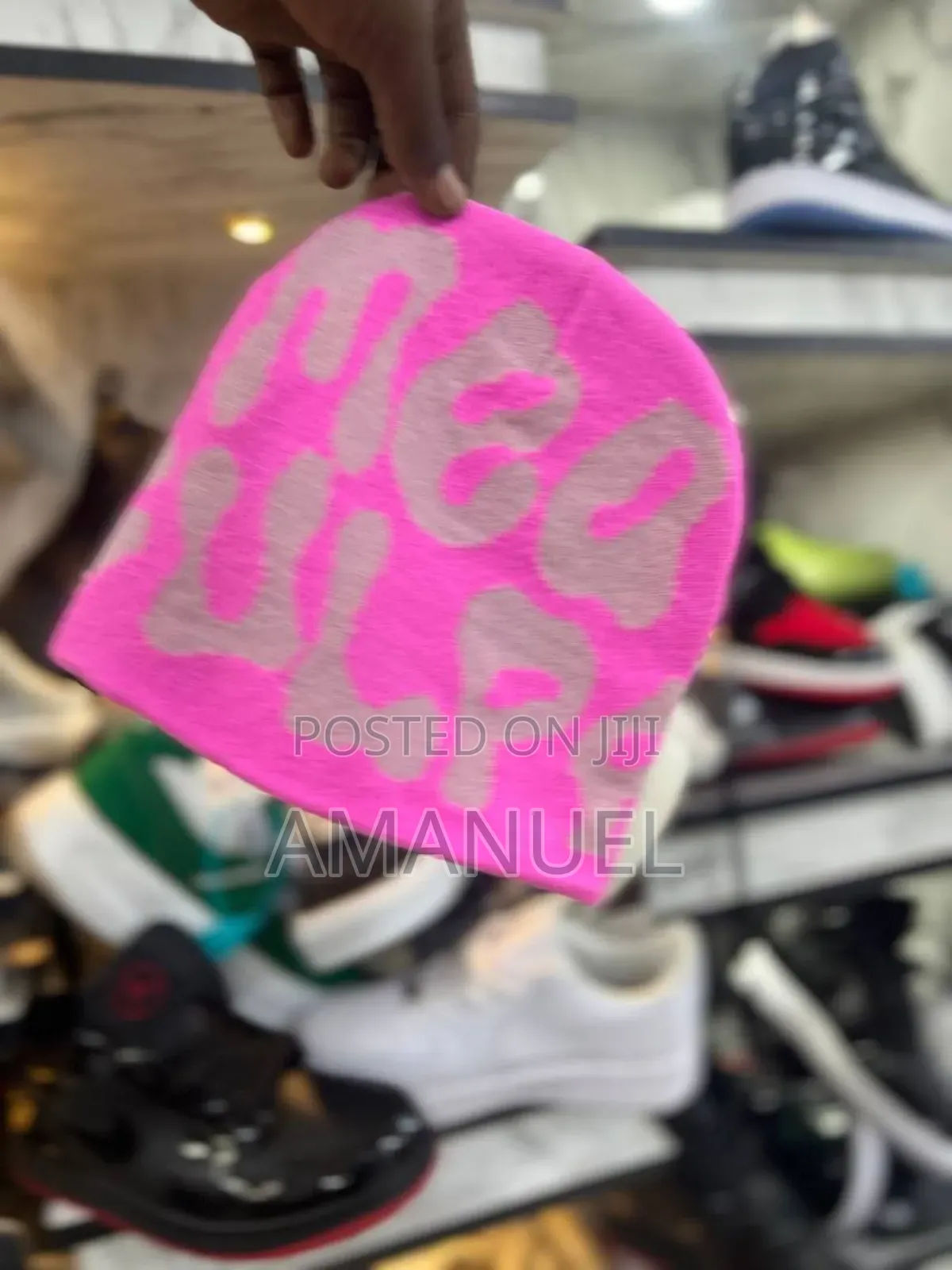 Mea Culpa Spider Web Graphic Knit Beanies