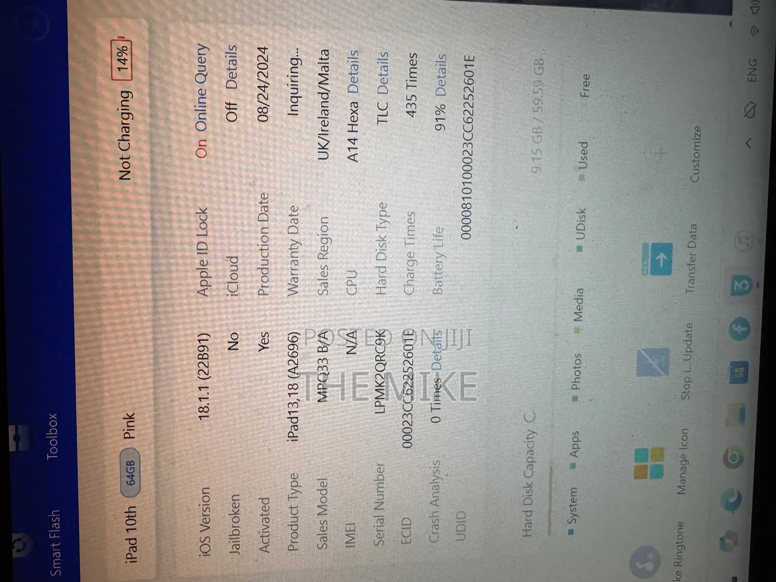 New Apple iPad Wi-Fi 64 GB Pink