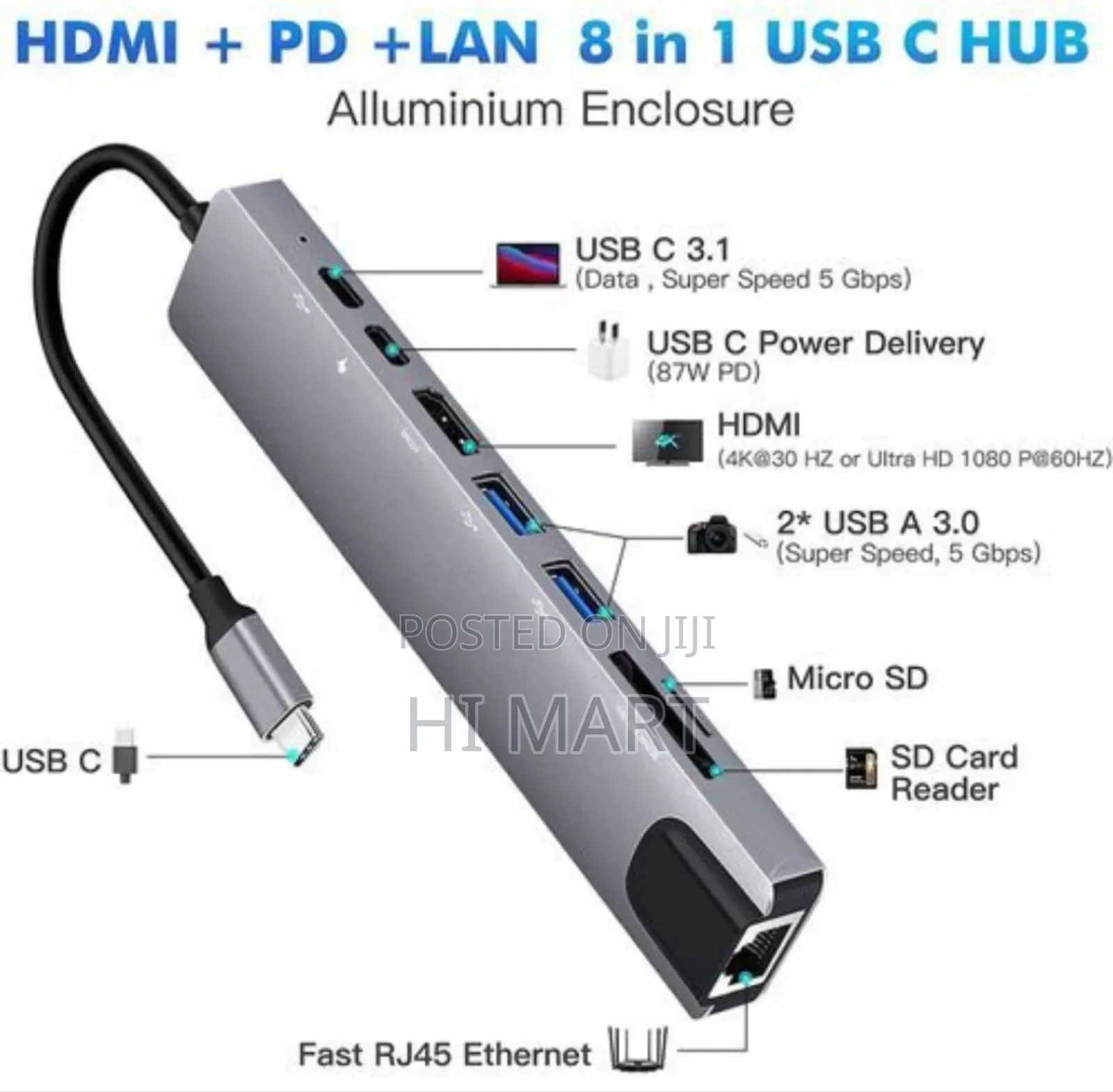 High Quality 8in1 Usb C Hub Adapter
