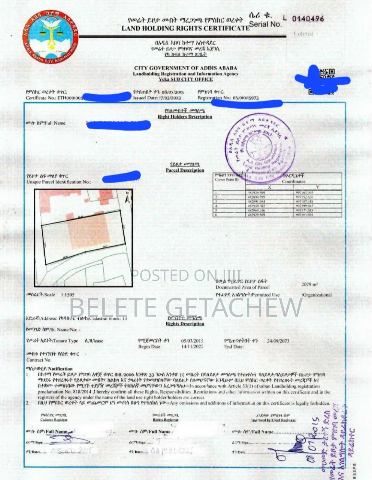 Cmc, Land for Sale 2079sqm