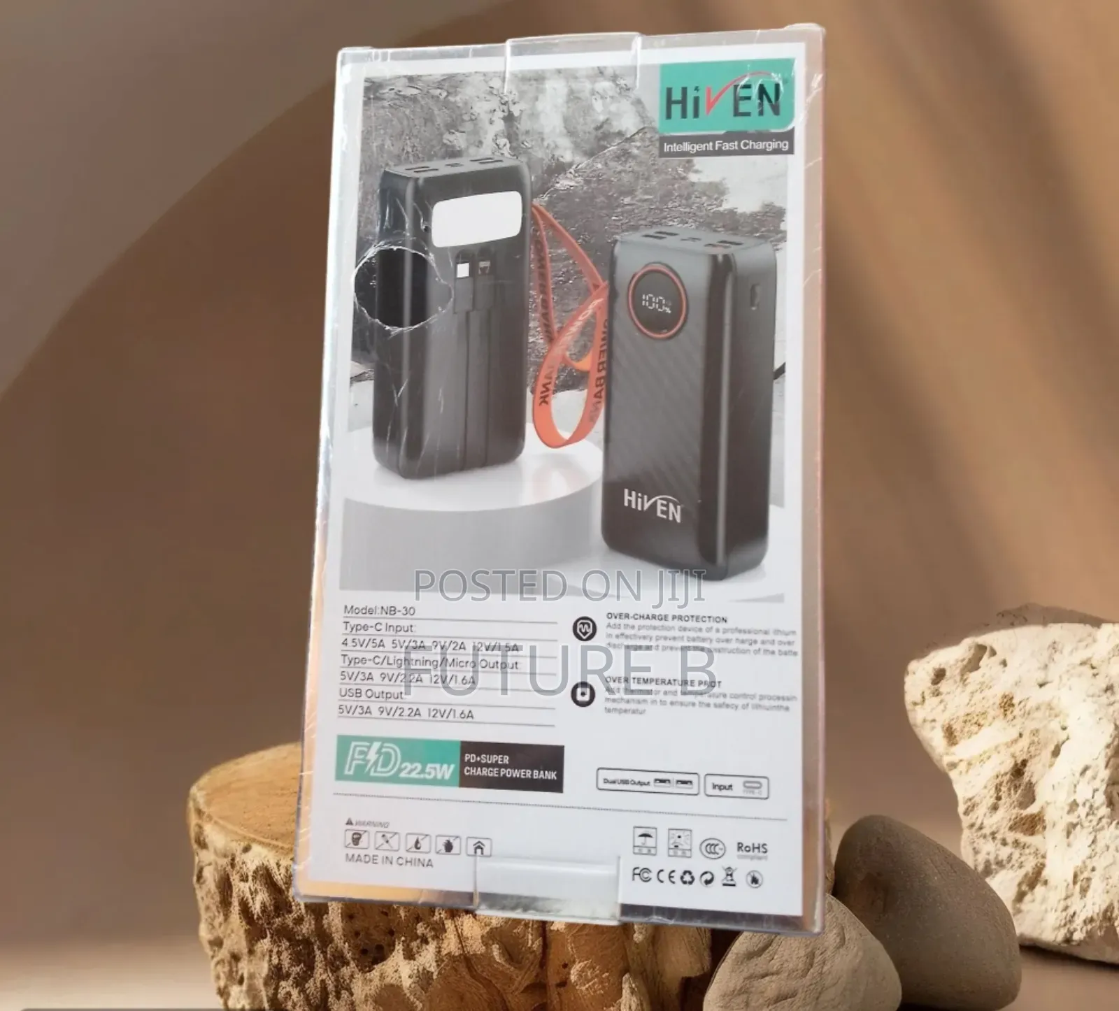 Brand New Hiven 30000mah Powerbank - High Capacity, Portable Design.