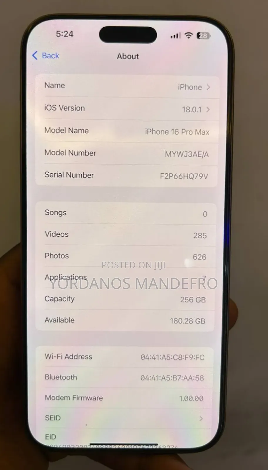 Apple iPhone 16 Pro Max 256 GB Gold