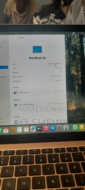 Laptop Apple MacBook Air 2020 M1 8GB Apple M1 SSD 256GB