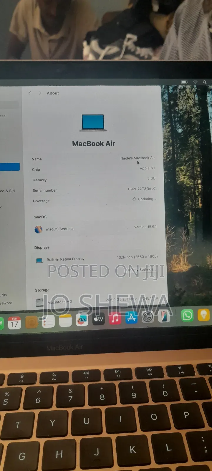 Laptop Apple MacBook Air 2020 M1 8GB Apple M1 SSD 256GB