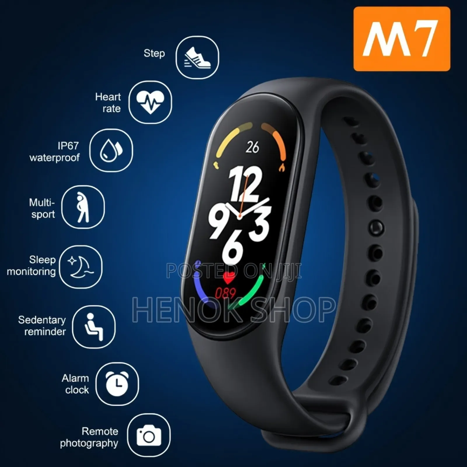 M7 Smart Band Fitness M7 ስማርት – የጤና እና ስፖርት እጅ ሰዓት
