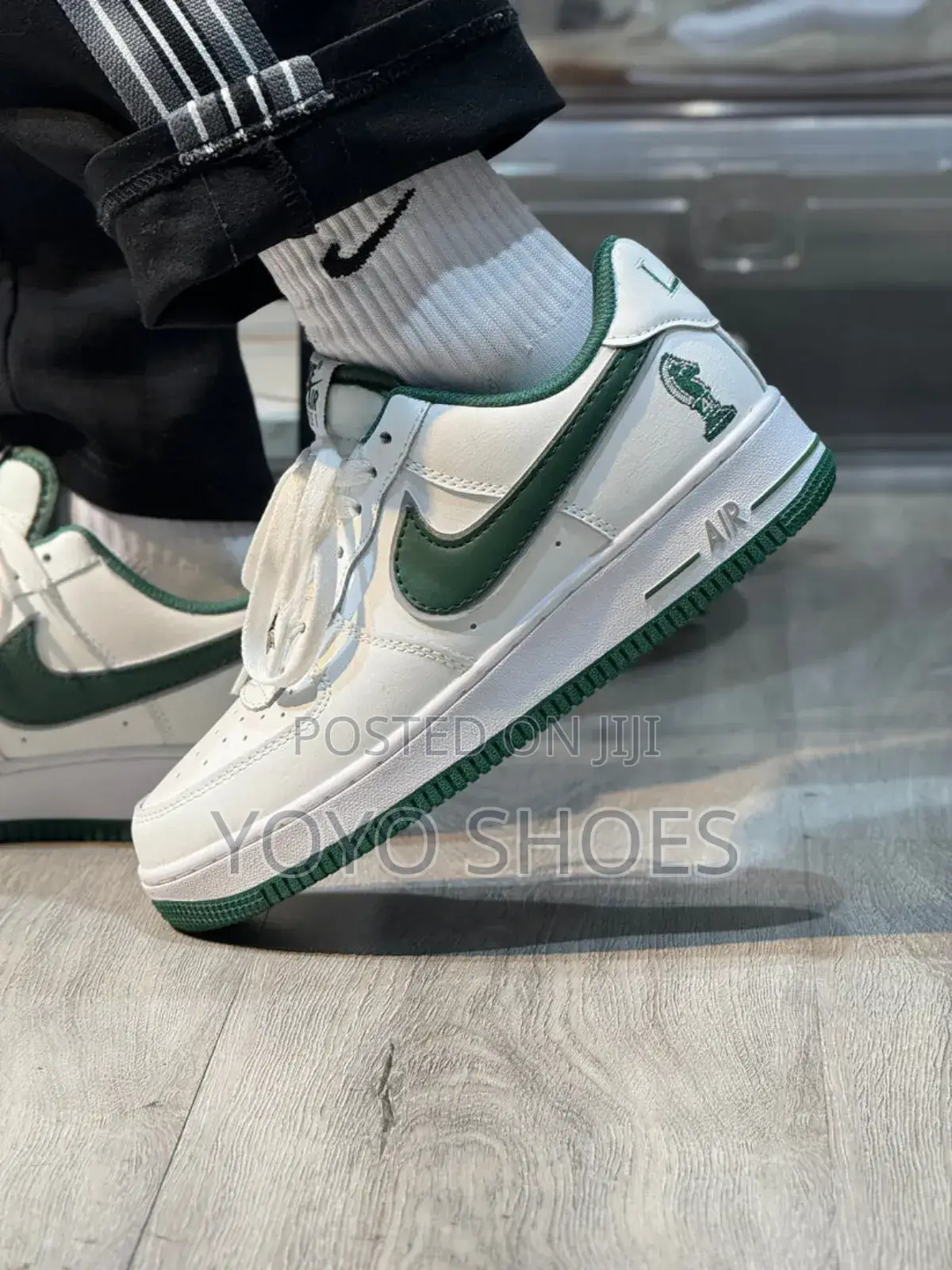 Nike Air Force 1low ’Four Horse Man’White/Green Lather Unisex Sneaker