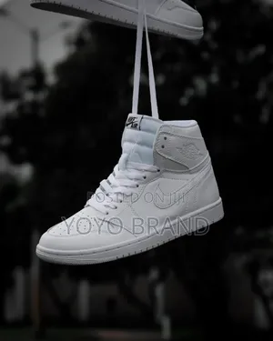 Nike Air Jordan 1 Retro High Og White Perforated Fashion Boots