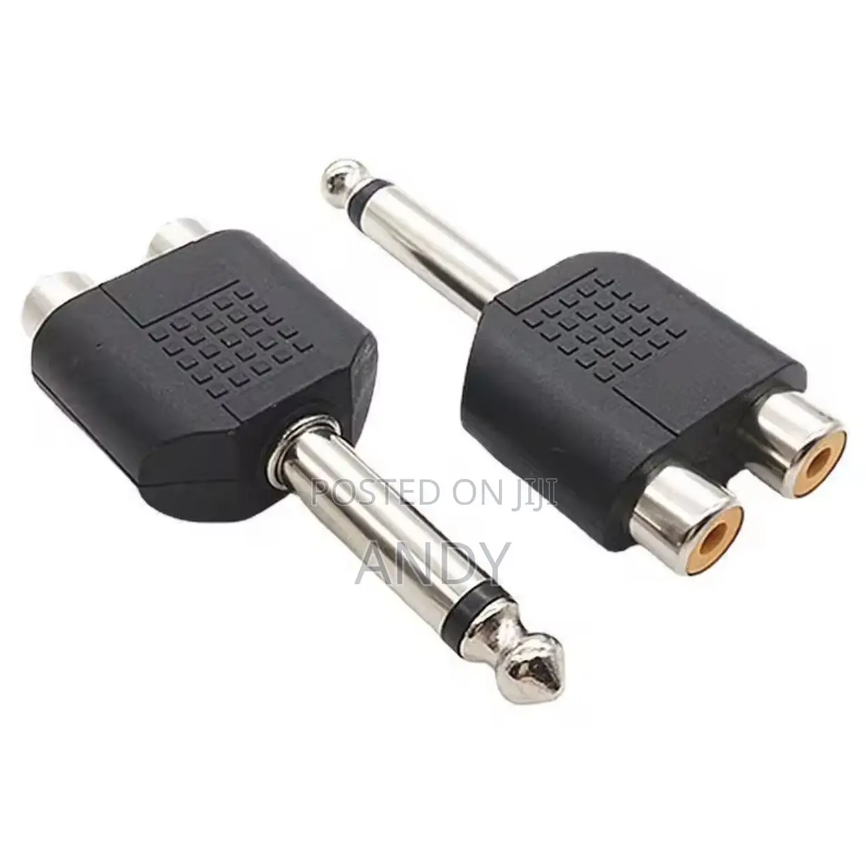 6.5mm Plug to 2 Dual Rca Female Audio Convert Adapter for Speakers
