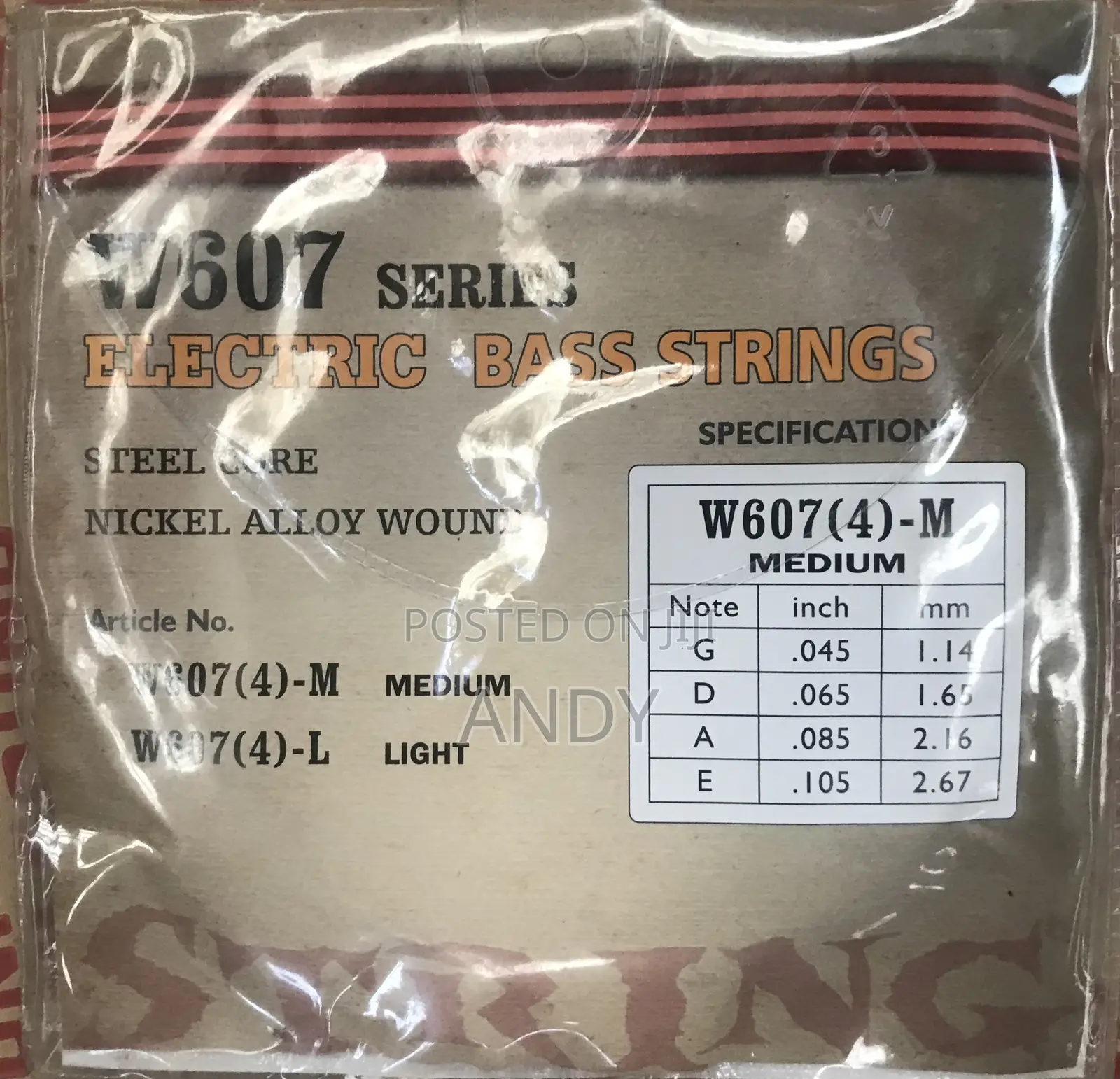 Electric Bass Guitar Strings