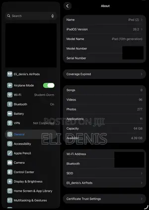 New Apple iPad (2022) 64 GB Blue