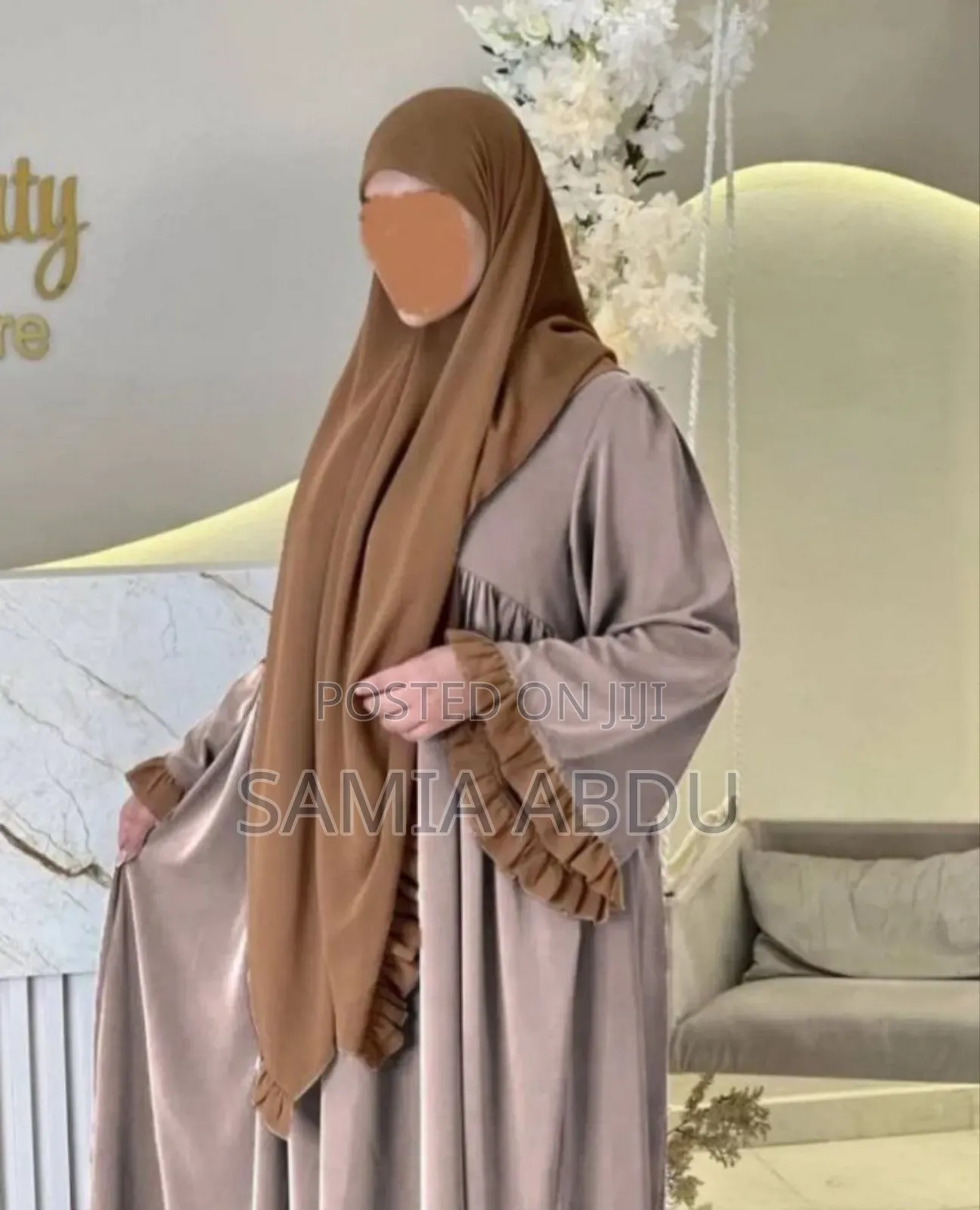 Abaya With Trangle Hijab