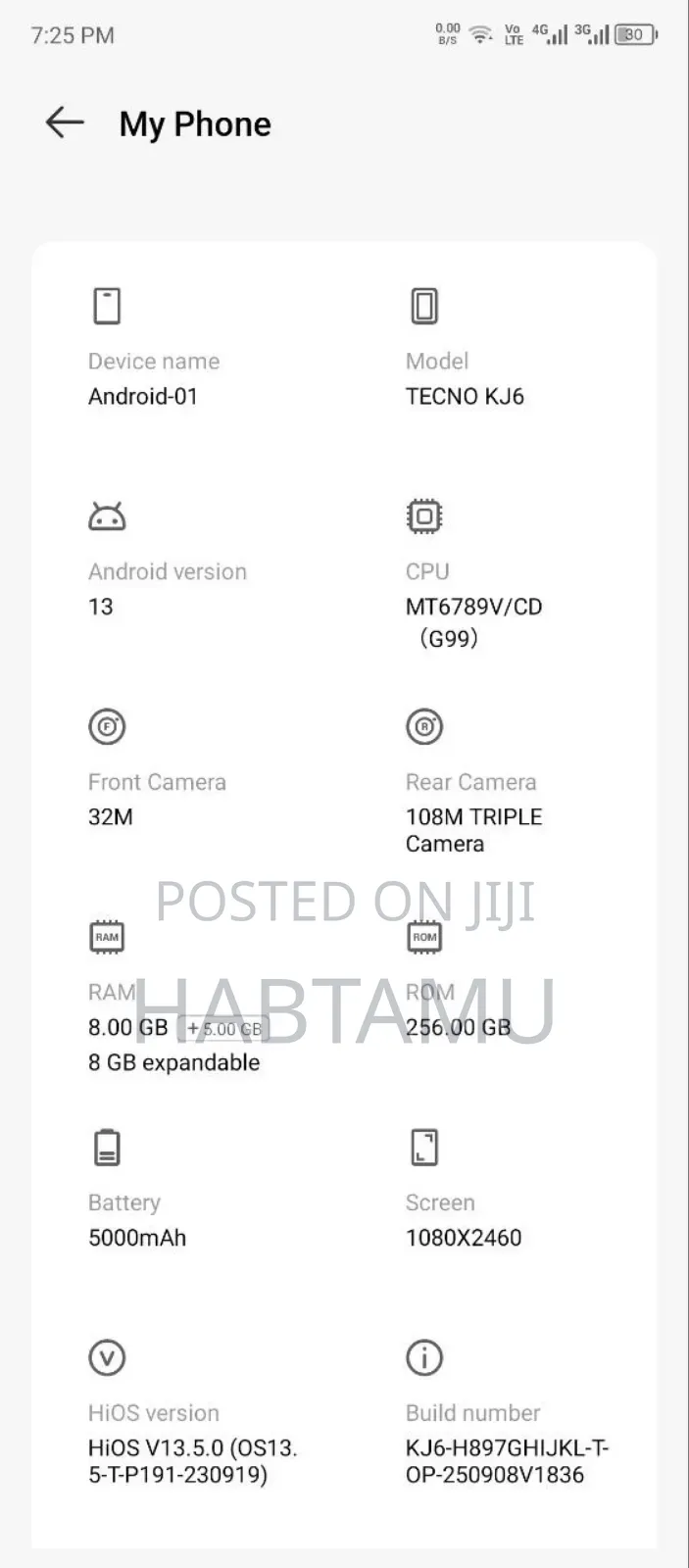 Tecno Spark 20 256 GB Black