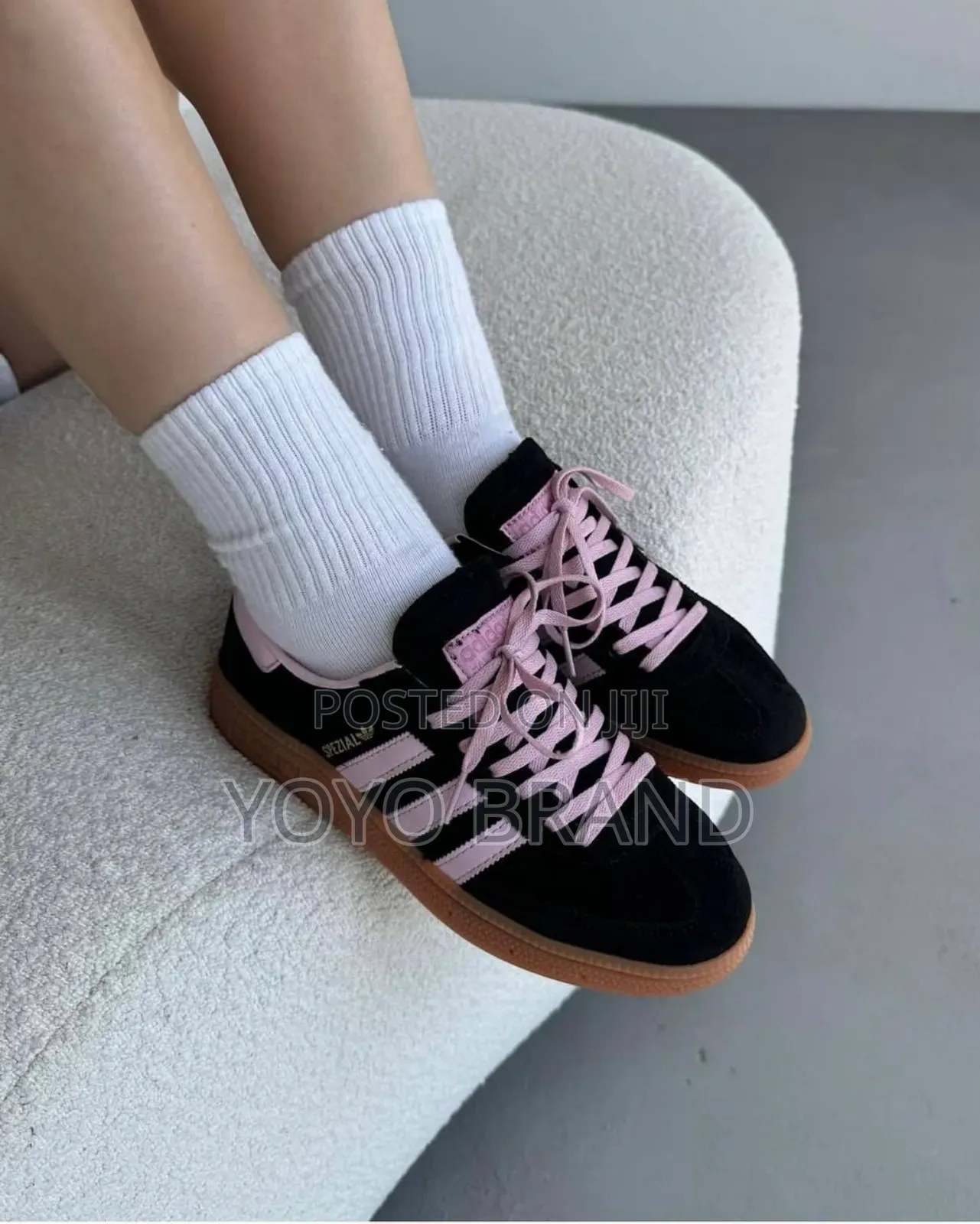 Adidas Hand Ball Spezial’’Coreblack/Clear Pink’’Fashion Shoes